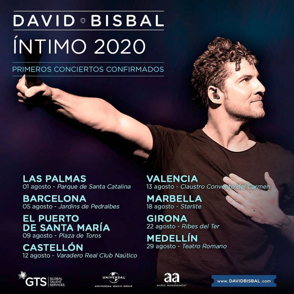 David Bisbal anuncia gira de conciertos para este verano