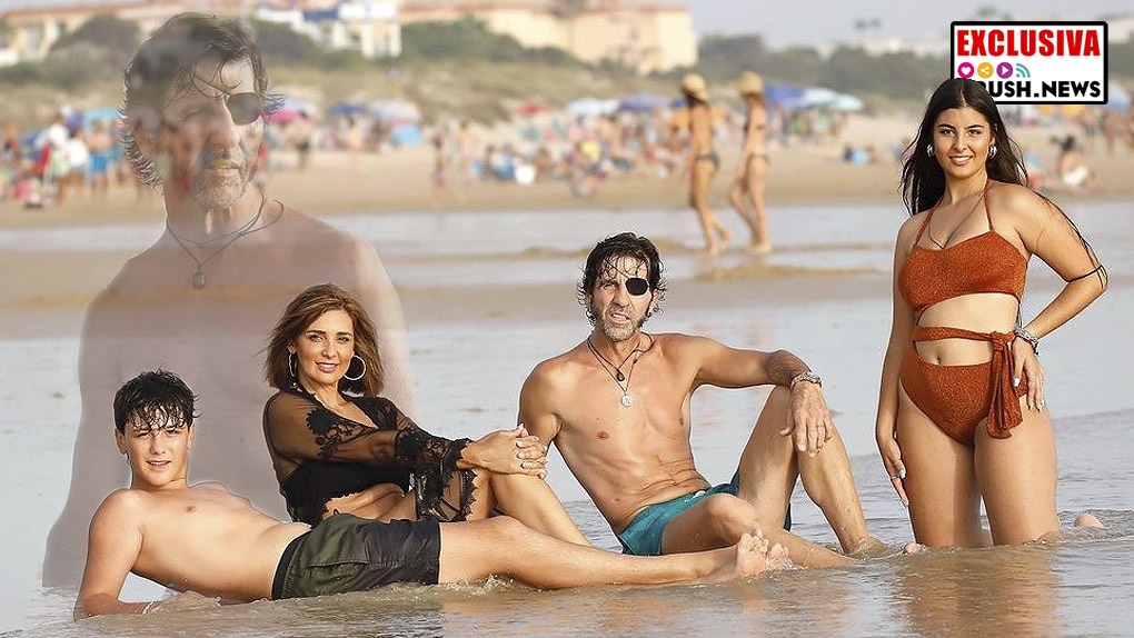 La familia Padilla, La familia Padilla, posado en la playa de Cádizen la playa de Cádiz
