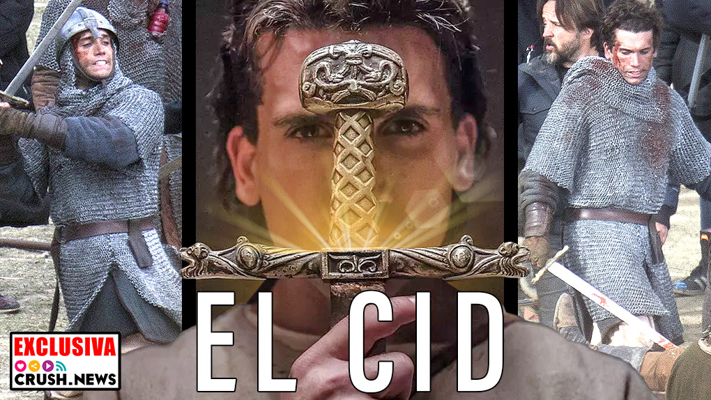 Jaime Lorente, en el rodaje de 'El Cid'.