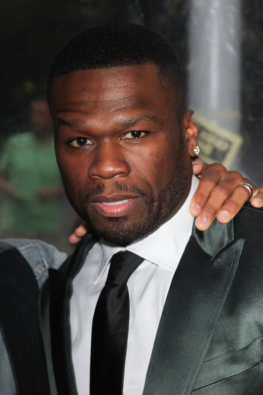 Primer plano del rapero 50 Cent