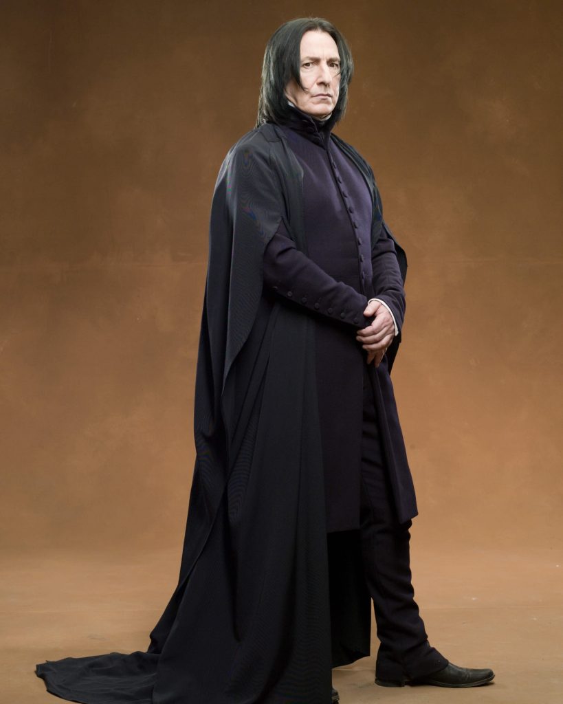 Alan Rickman caracterizado como Severus Snape