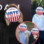 Tres parejas de celebrities con el rostro cubierto por un sello de voto