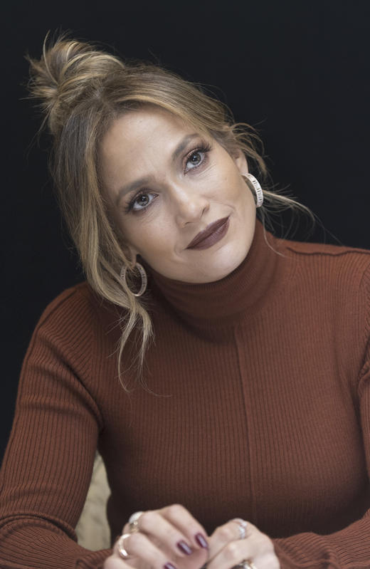 Jennifer Lopez, en una conferencia de prensa en 2018