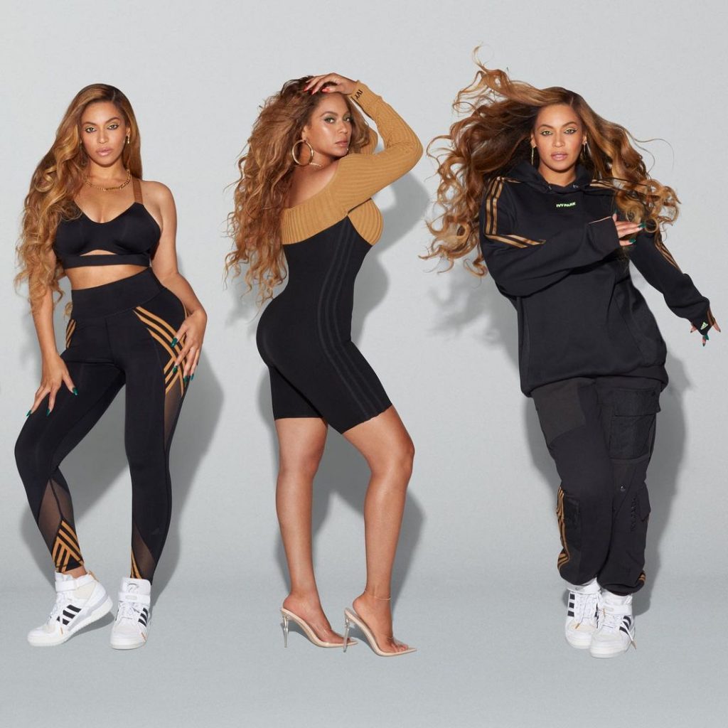 Beyoncé, con la línea Adidas en color negro