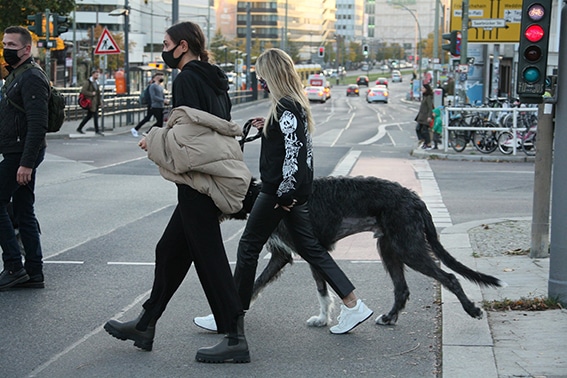 Heidi Klum pasea con su perro por Berlín