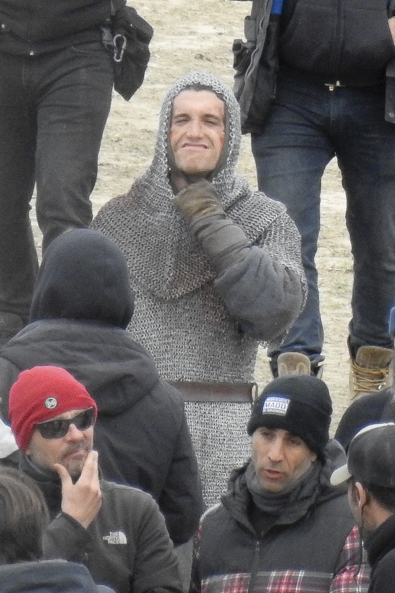 Jaime Lorente en el rodaje de El Cid