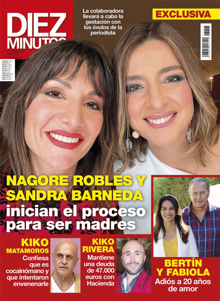 Sandra Barneda y Nagore Robles portada de Diez Minutos.