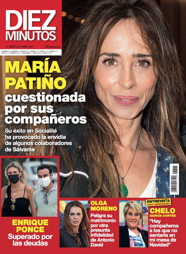 María Patiño en la portada de Diez Minutos.