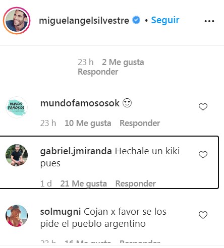 Fans piden a Lali Espósito que lo haga con Miguel Ángel Silvestre por Argentina