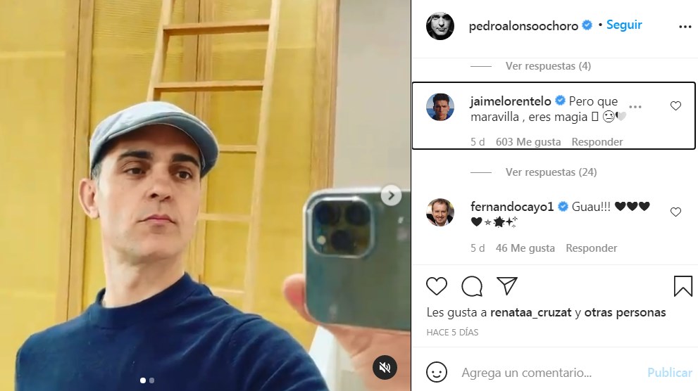Jaime Lorente responde a Pedro Alonso en su publicación de Instagram
