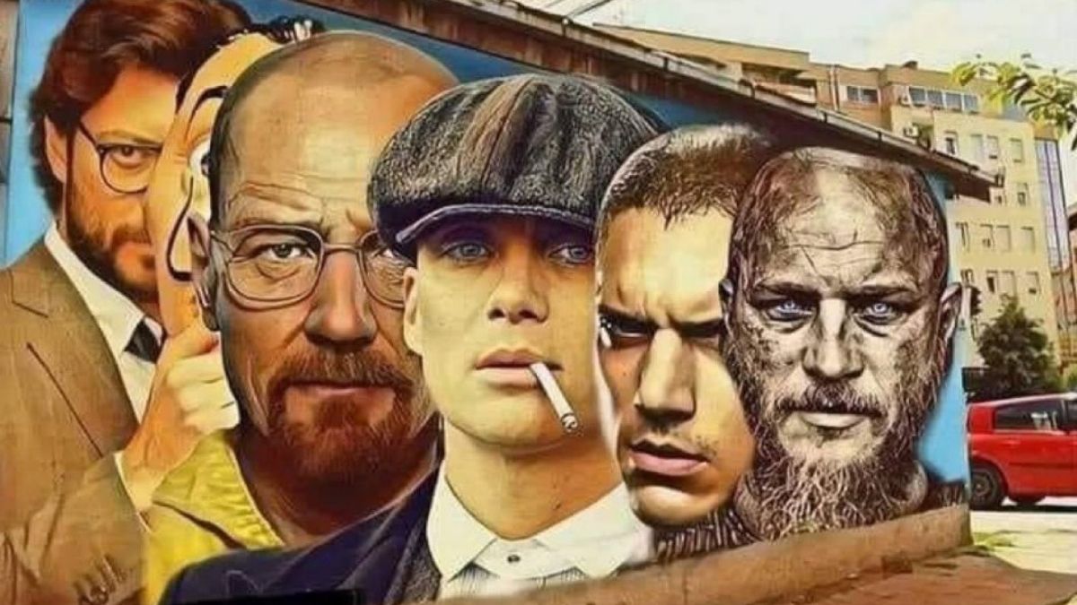 Top antihéroes de series en un mural que se volvió viral