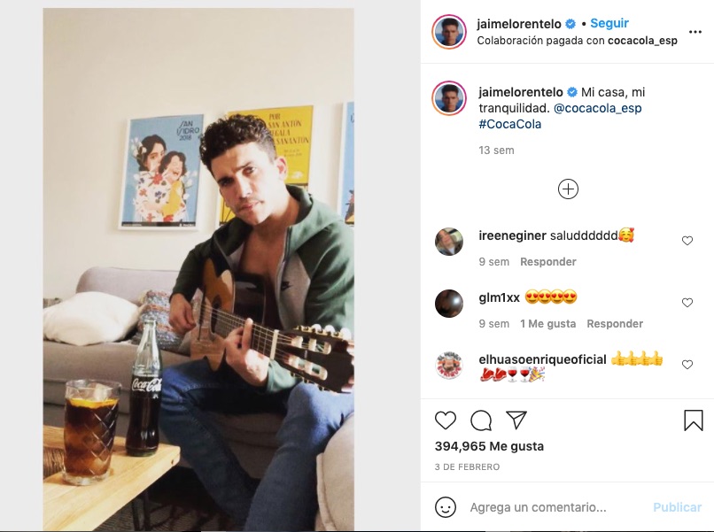Post de Jaime Lorente en Instagram