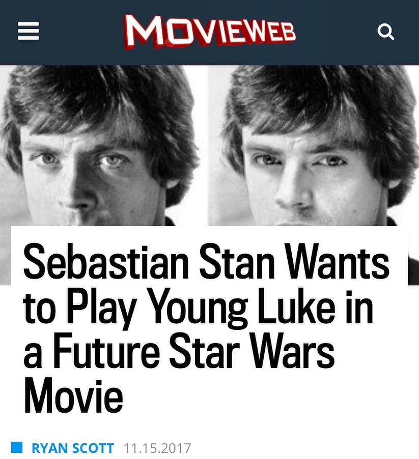 Sebastian Stan clavadito a Luke Skywalker