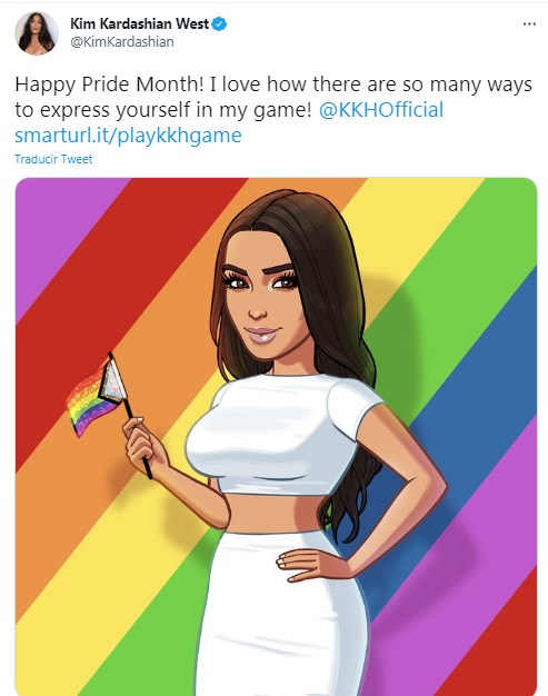 Famosas apoyaron el mes del orgullo Kim Kardashian apoyó mes del orgullo LGBT desde sus redes sociales