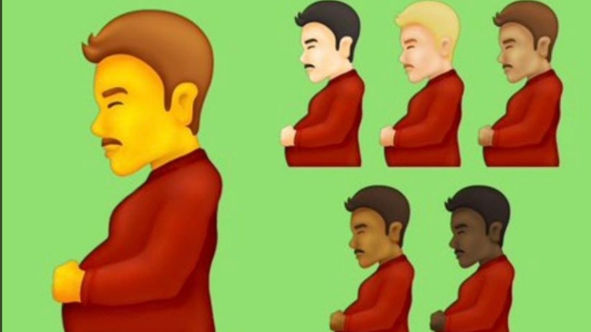 Emojis de hombres embarazados en WhatsApp