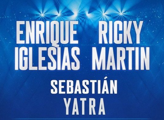 Ricky Martin, Enrique Iglesias y Sebastian Yatra. 