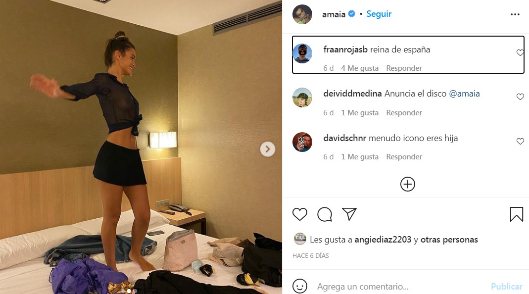 Amaia Romero con minifalda y transparencia conquista IG Está PRECIOSÍSIMA