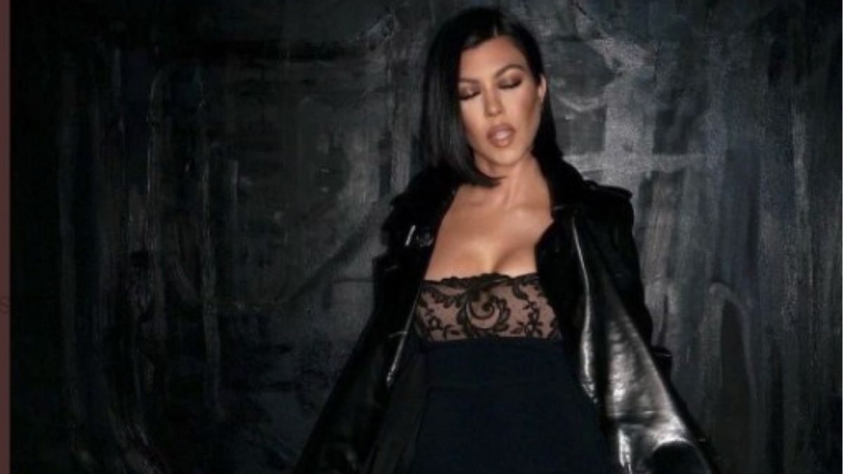Kourtney Kardashian luce sexy lencería con encaje negro y desarma las redes